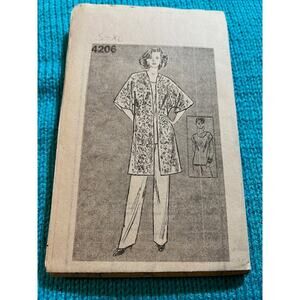 Readers mail 4206 blouse pants and tunic coat pattern 1980s